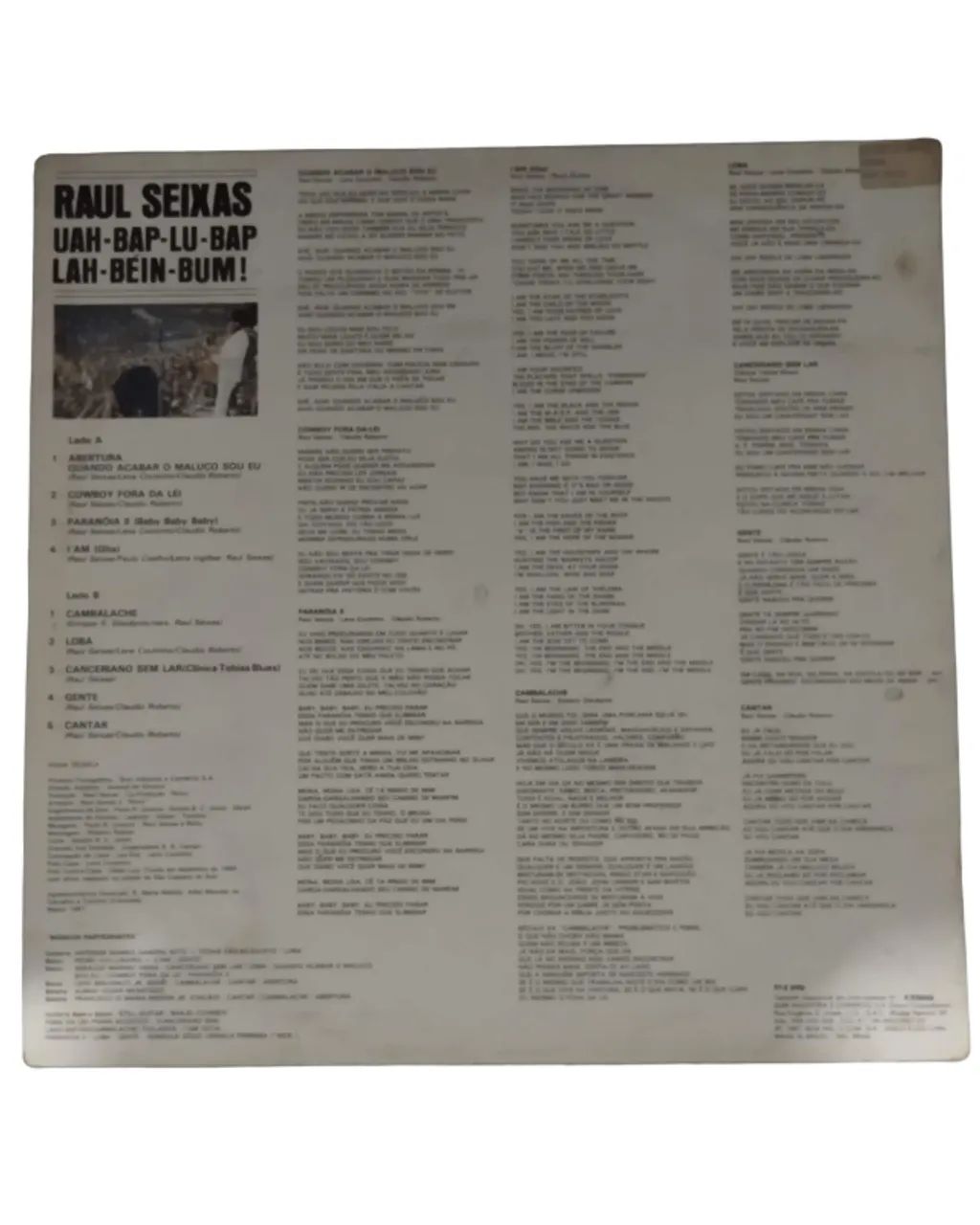 Raúl Seixas Uah-Bap-Lu-Bap-Lah-Béin-Bum! Disco de Vinil / LP - Foto 2