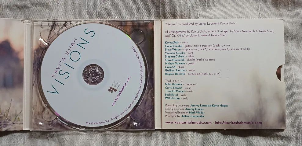 Cd Kavita Shah - Visions - Importado U.S.A. - C/ Dedicatória - Ótimo Estado - Foto 3