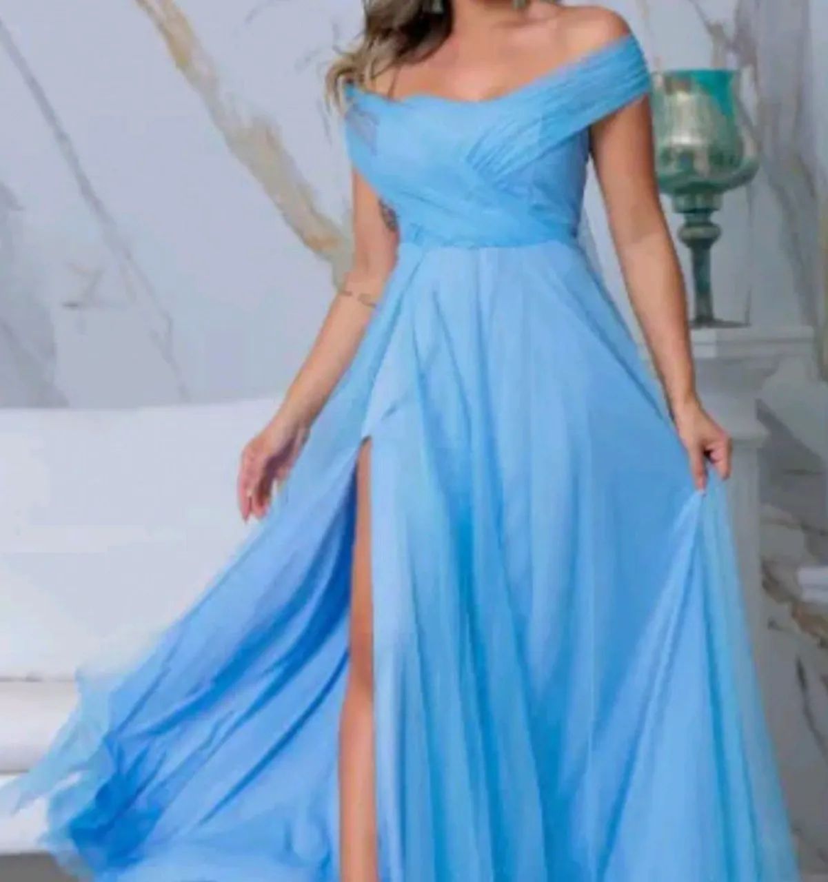 Vestido festa azul serenity - Foto 5