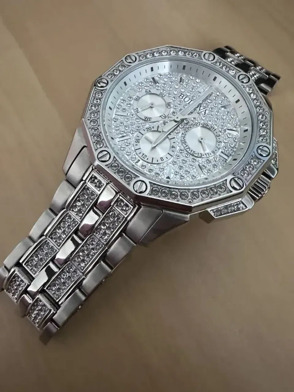 Relógio Bulova Crystal Octava 96C134 Original Prata com Cristais