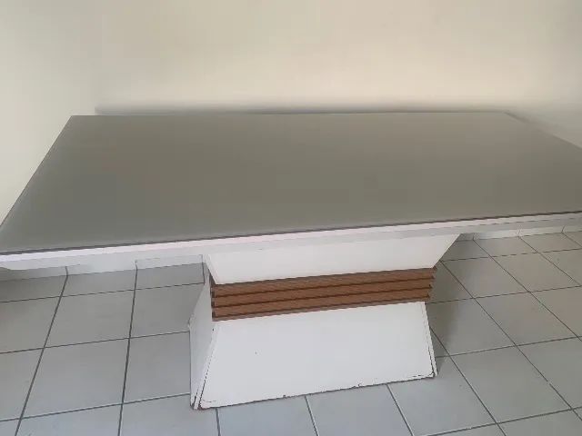Mesa tampo de vidro 
