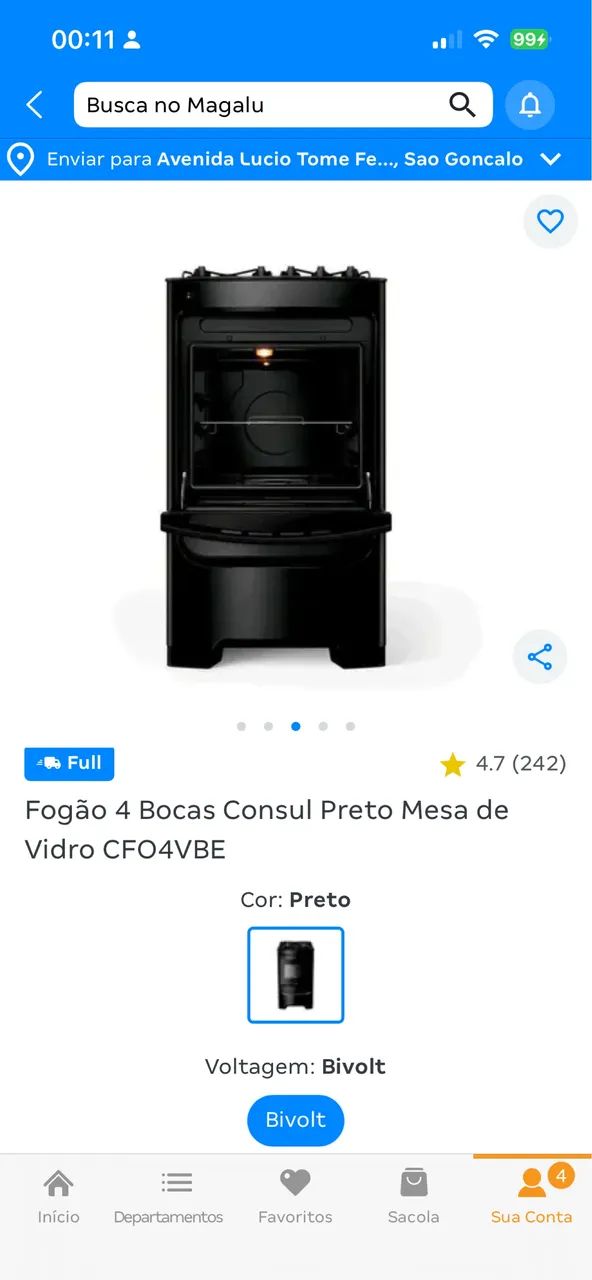Fogão 4 bocas Cônsul - Foto 3