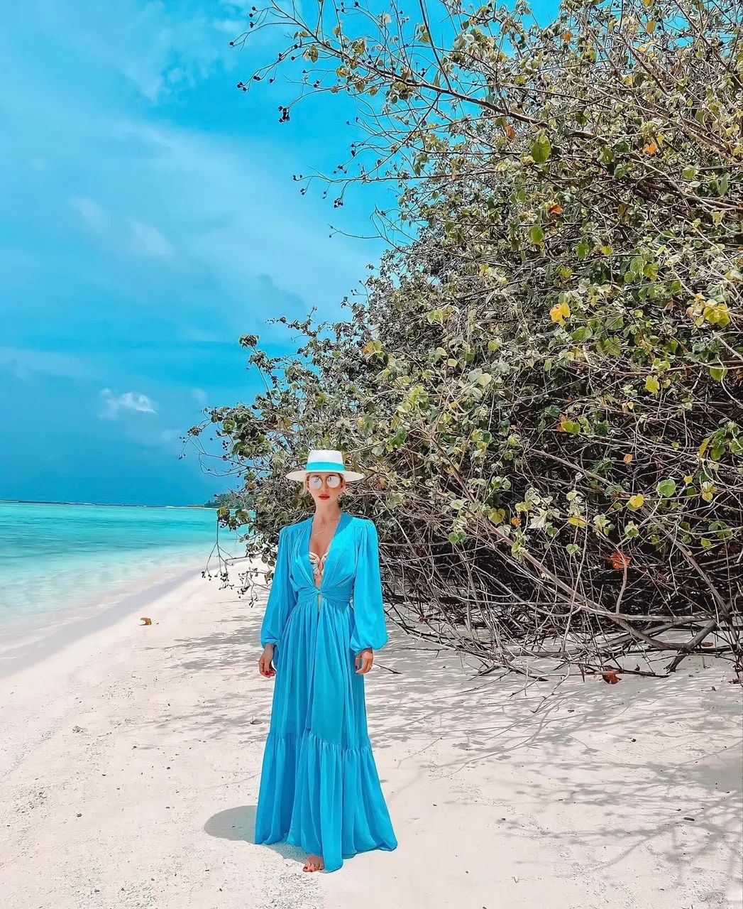 Saída de praia em crepe de seda 