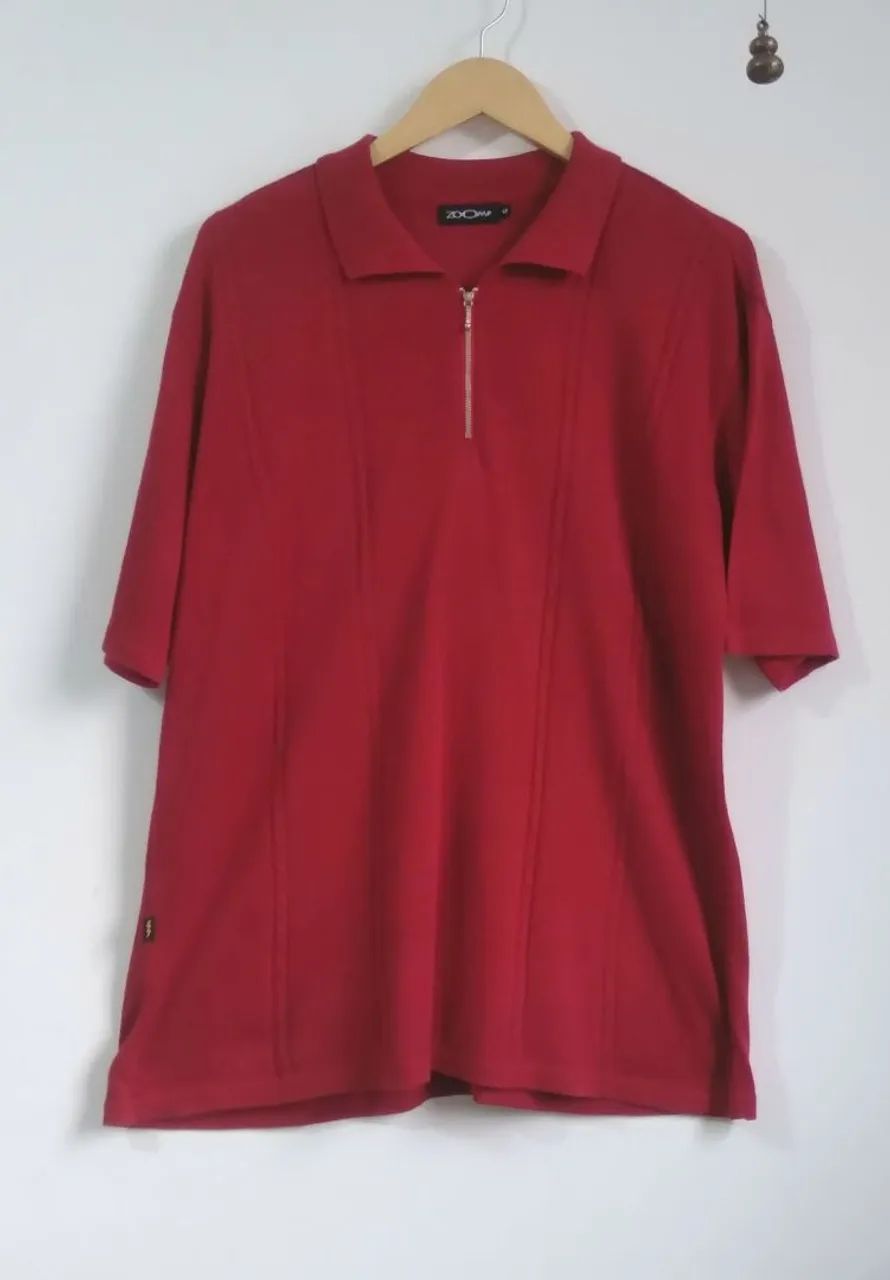 Camisa Polo Malha Vermelha Tam G