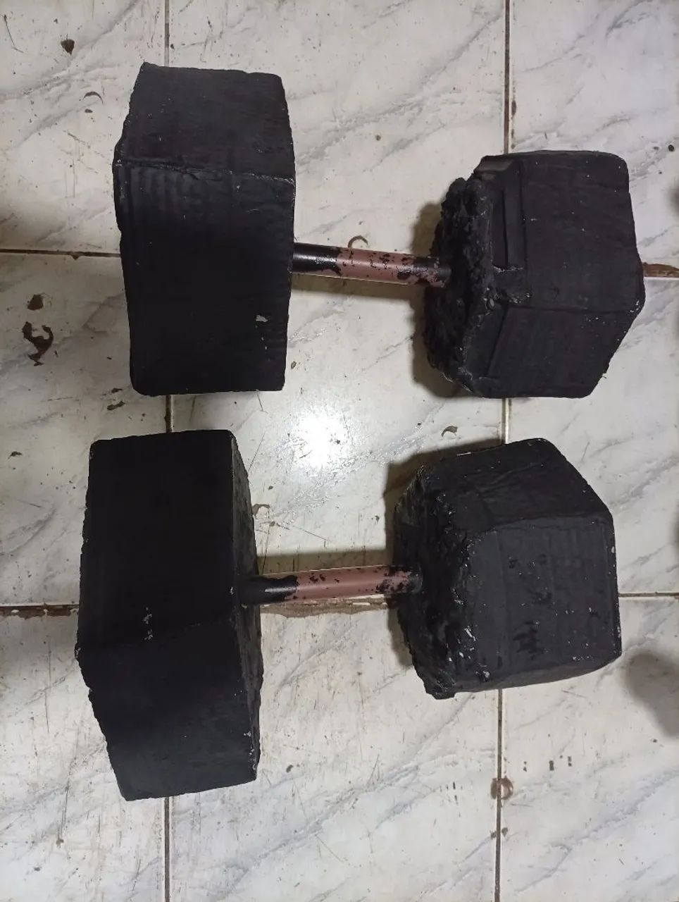 HALTERES DE 20KG DE CIMENTO  - Foto 2