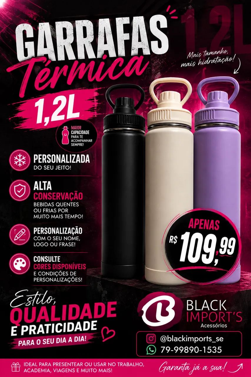 Garrafa de água termica  - Foto 4