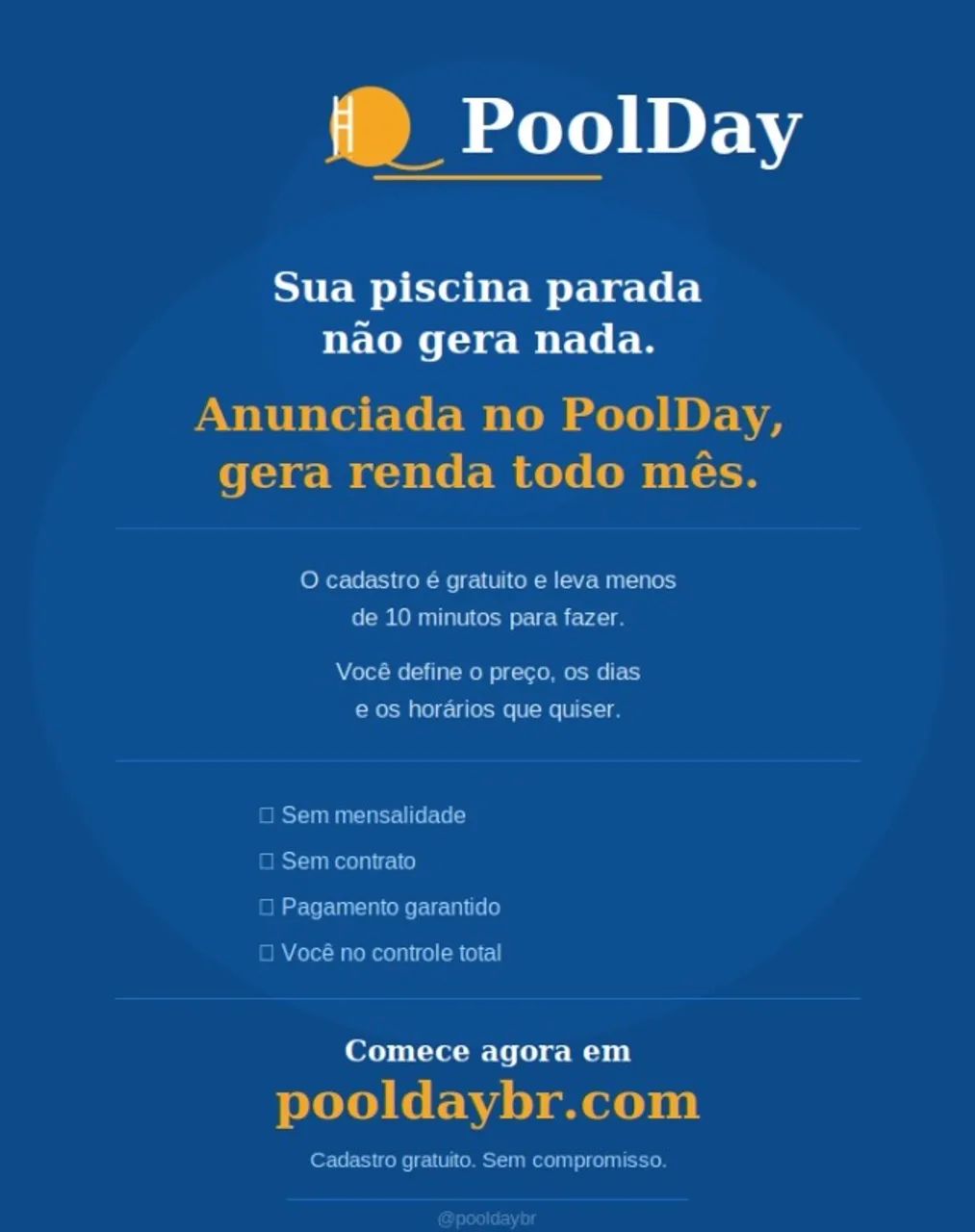 Cadastre sua piscina ou chácara e ganhe dinheiro extra ? PoolDay