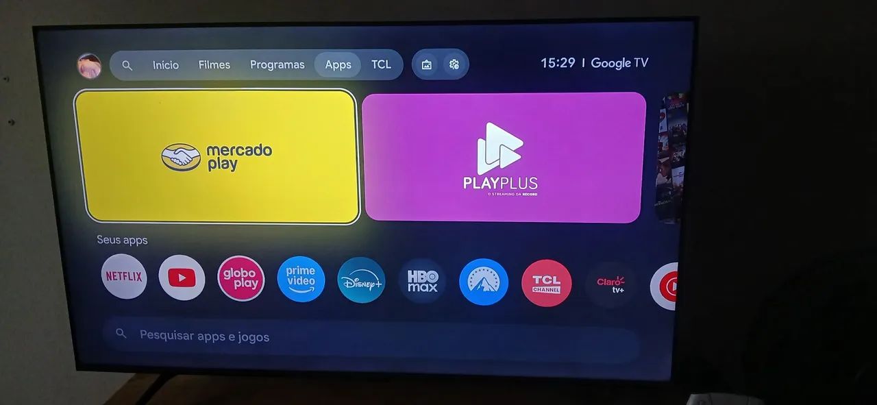 Smart TV 55" TCL QLED 4K (Modelo 55C655) - Praticamente Nova!