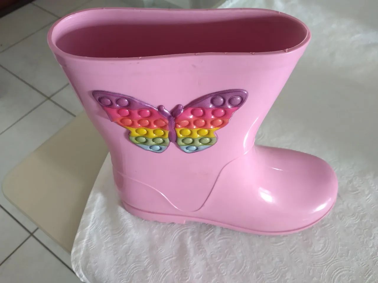 Bota Rosa Infantil 
