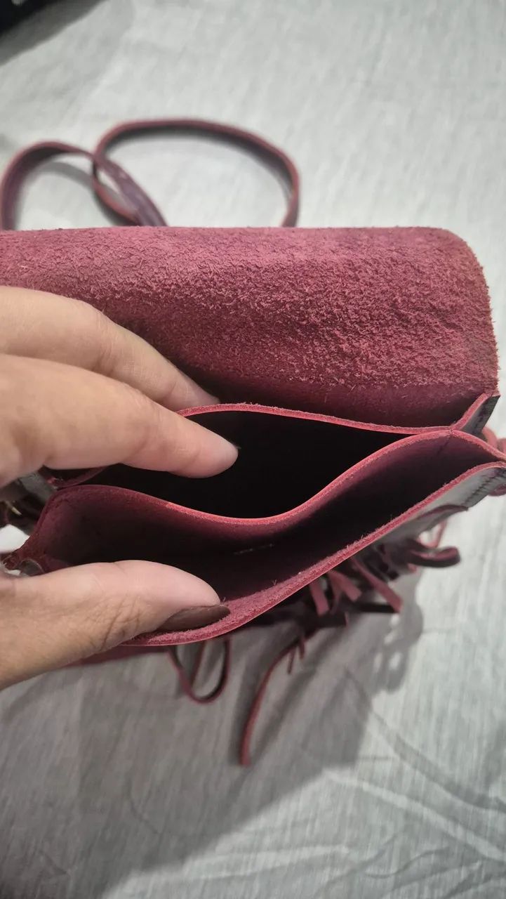 Bolsa de couro transversal - Foto 4