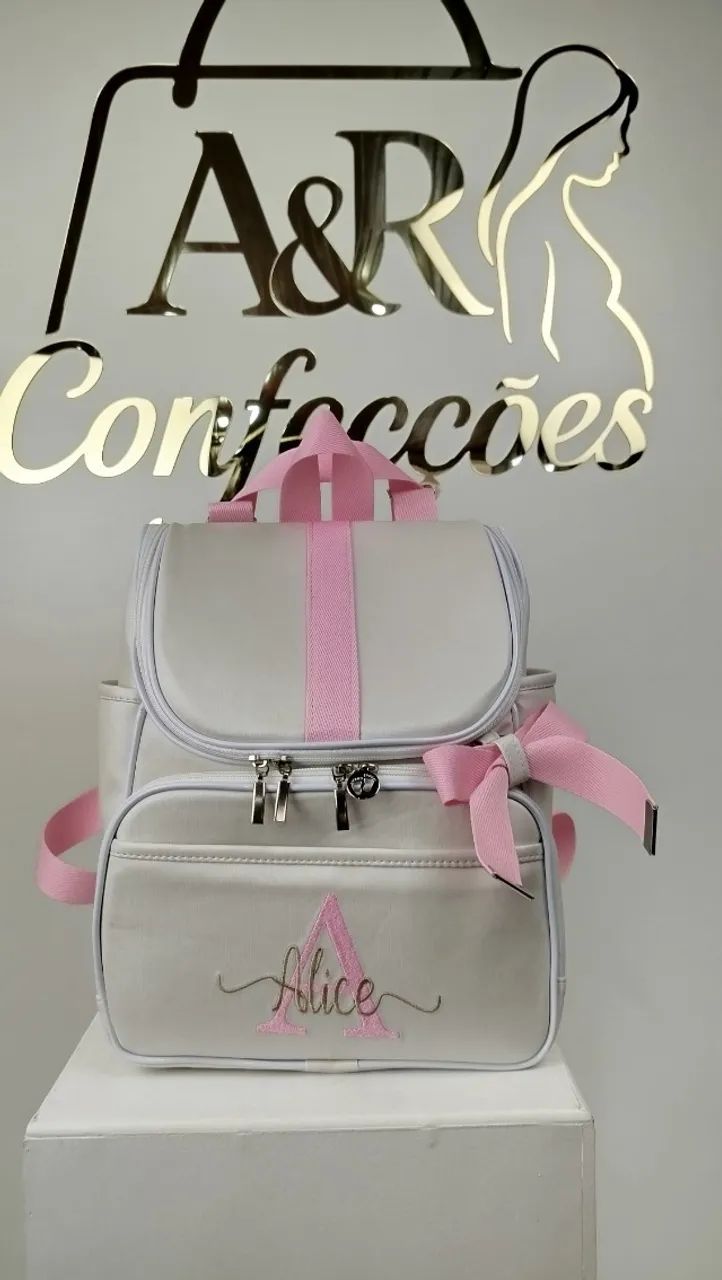 Bolsa Maternidade Personalizada com Nome Bordado - Foto 3