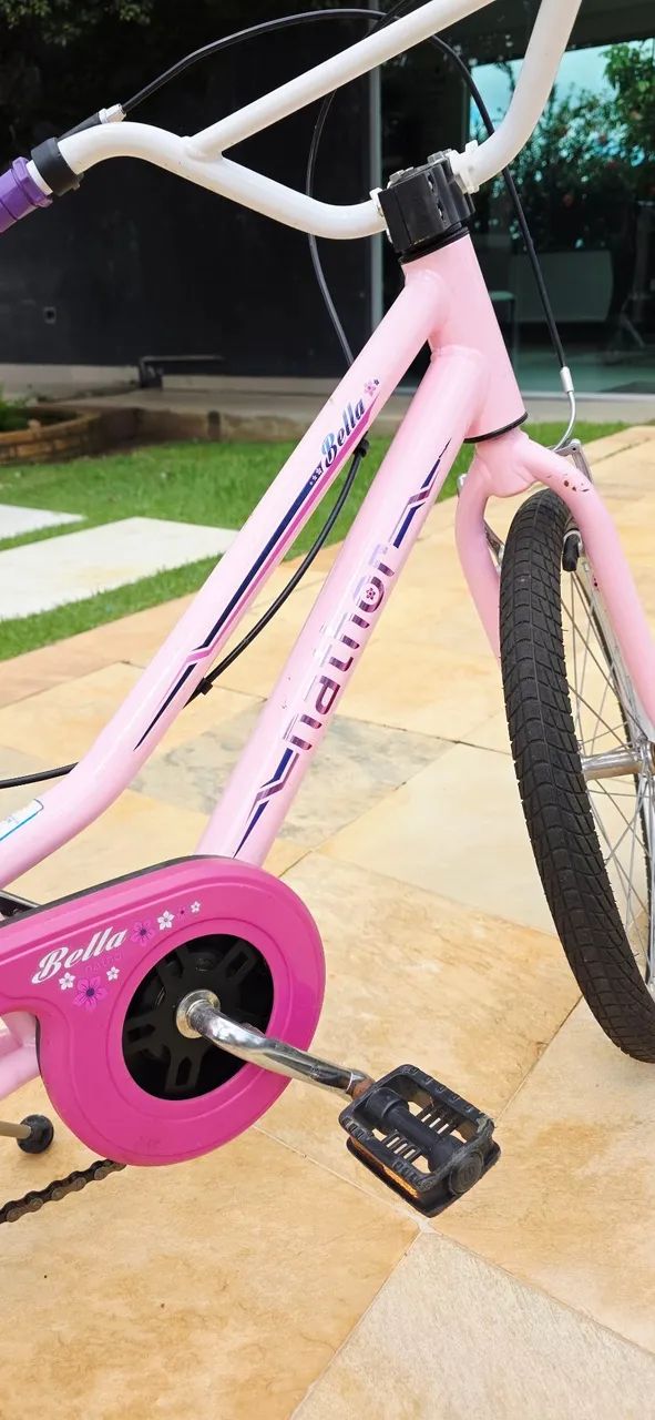 Bicicleta infantil rosa aro 20 - Foto 3