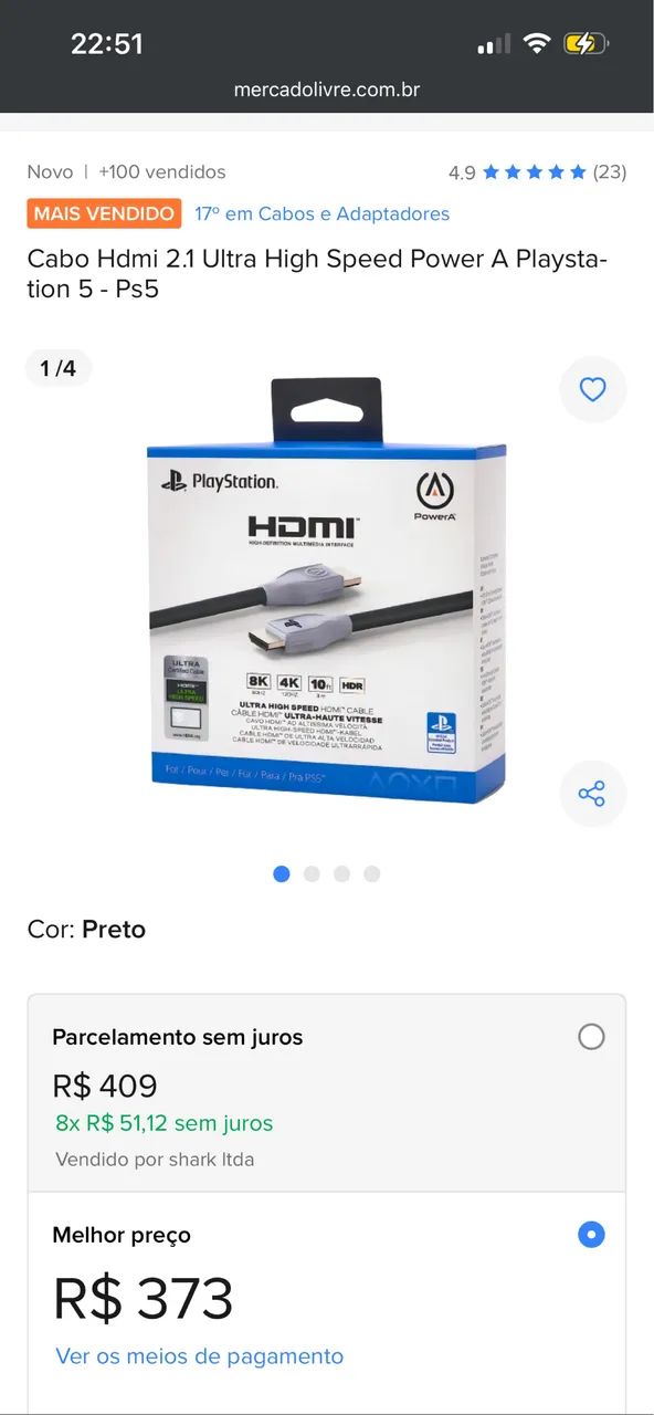 CABO HDMI POWER A PS5