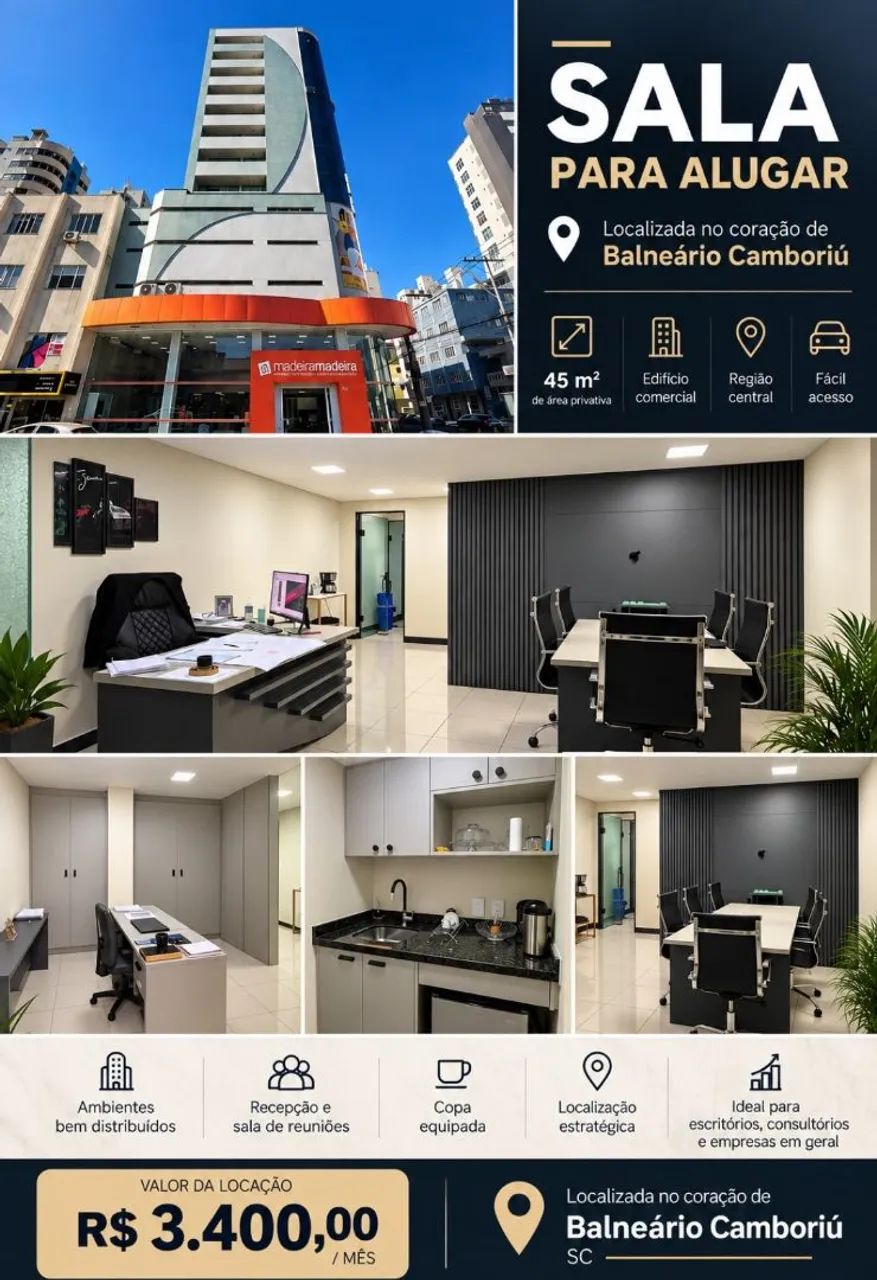 ?Sala comercial no coração de Balneário Camboriu 