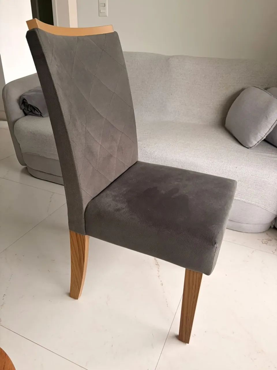 Mesa de jantar 6 cadeiras tampo de vidro 1,70m - Foto 4