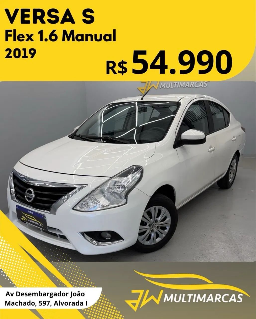 Nissan Versa VERSA S 1.6 16V FlexStart 4p Mec. 2019