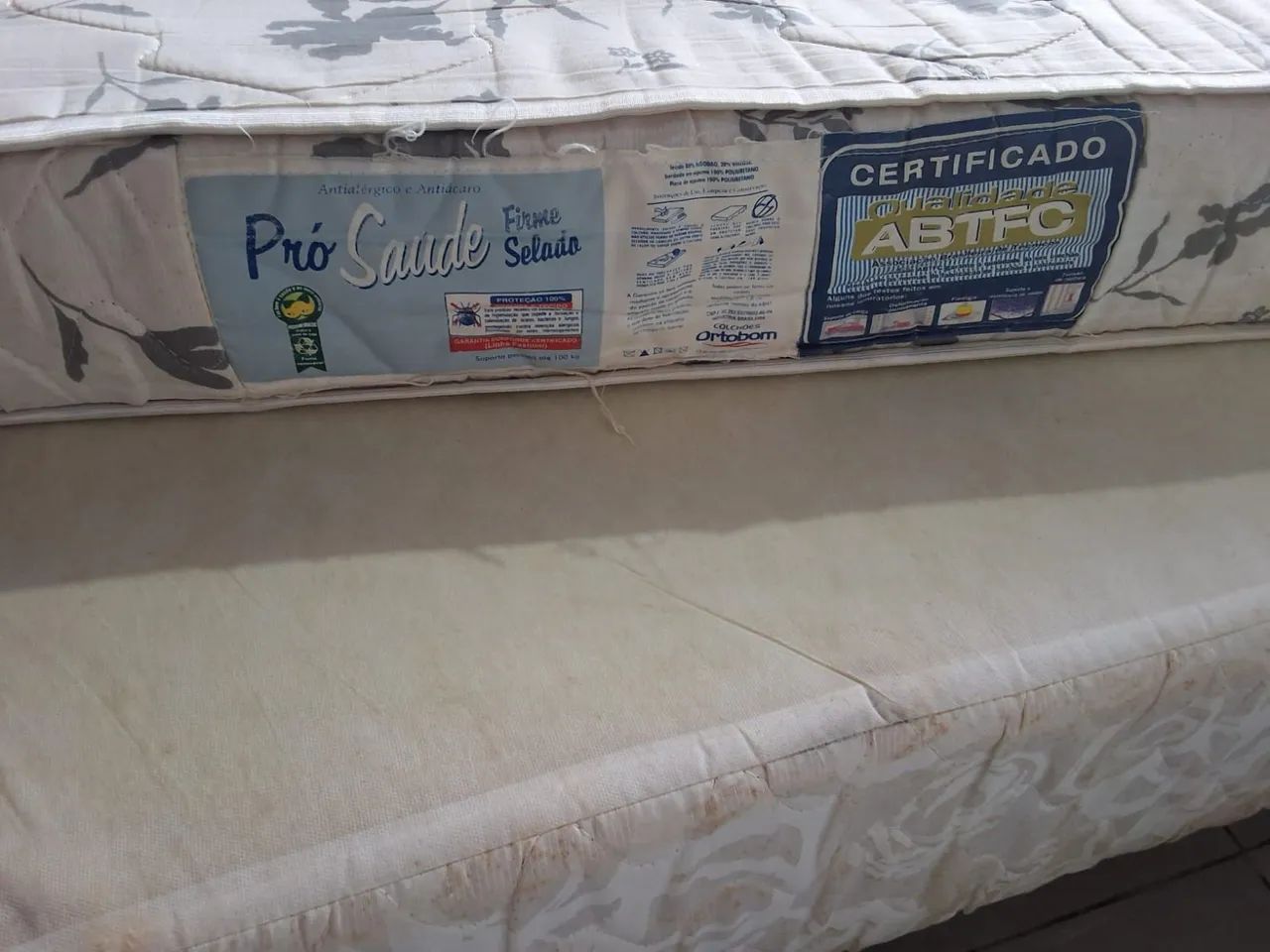 Cama box de casal  e colchão  ( conjunto marca ORTOBOM)) - Foto 2
