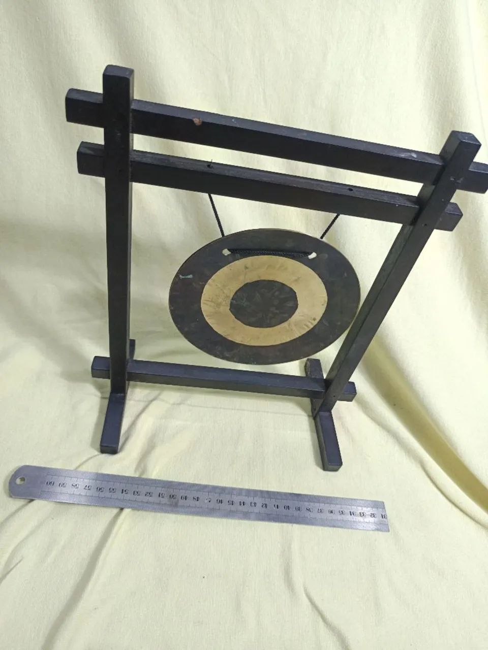 Enfeite gongo de mesa woodstock chimes 