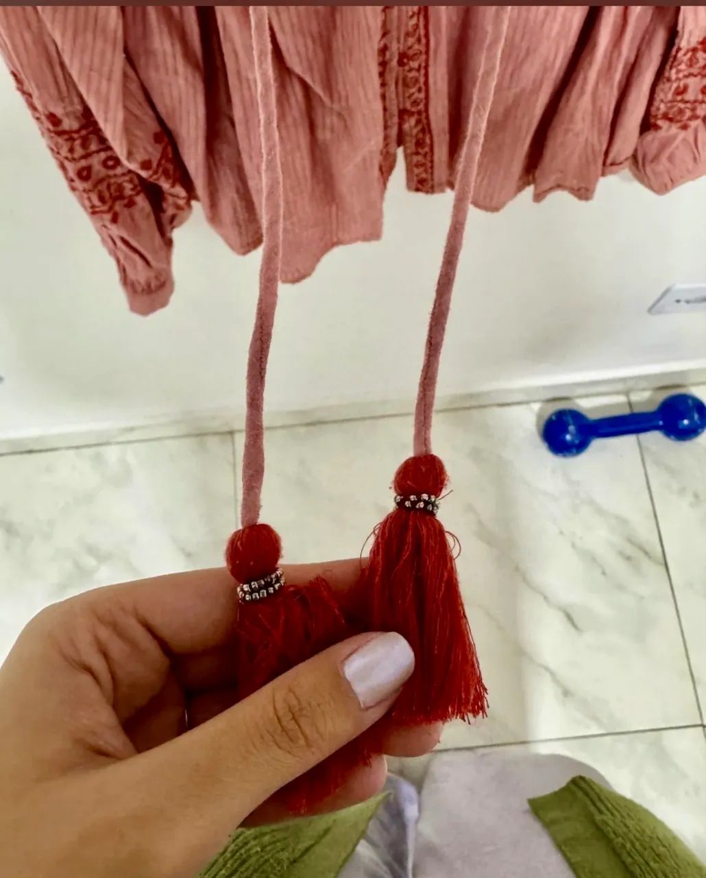 blusa zara boho rosa bordada tamanho M - Foto 3
