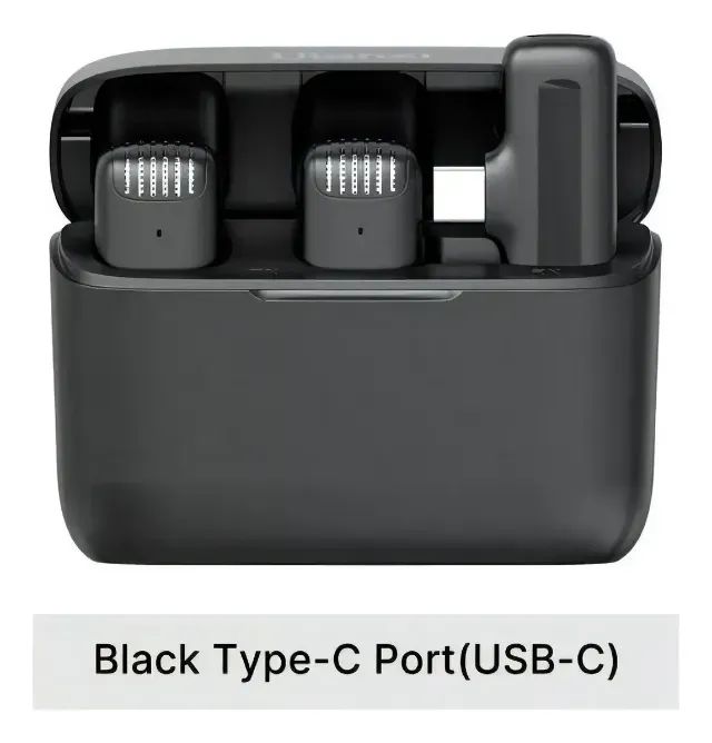 Microfone de Lapela Sem Fio Ulanzi J12 USB-C - Preto | Novo