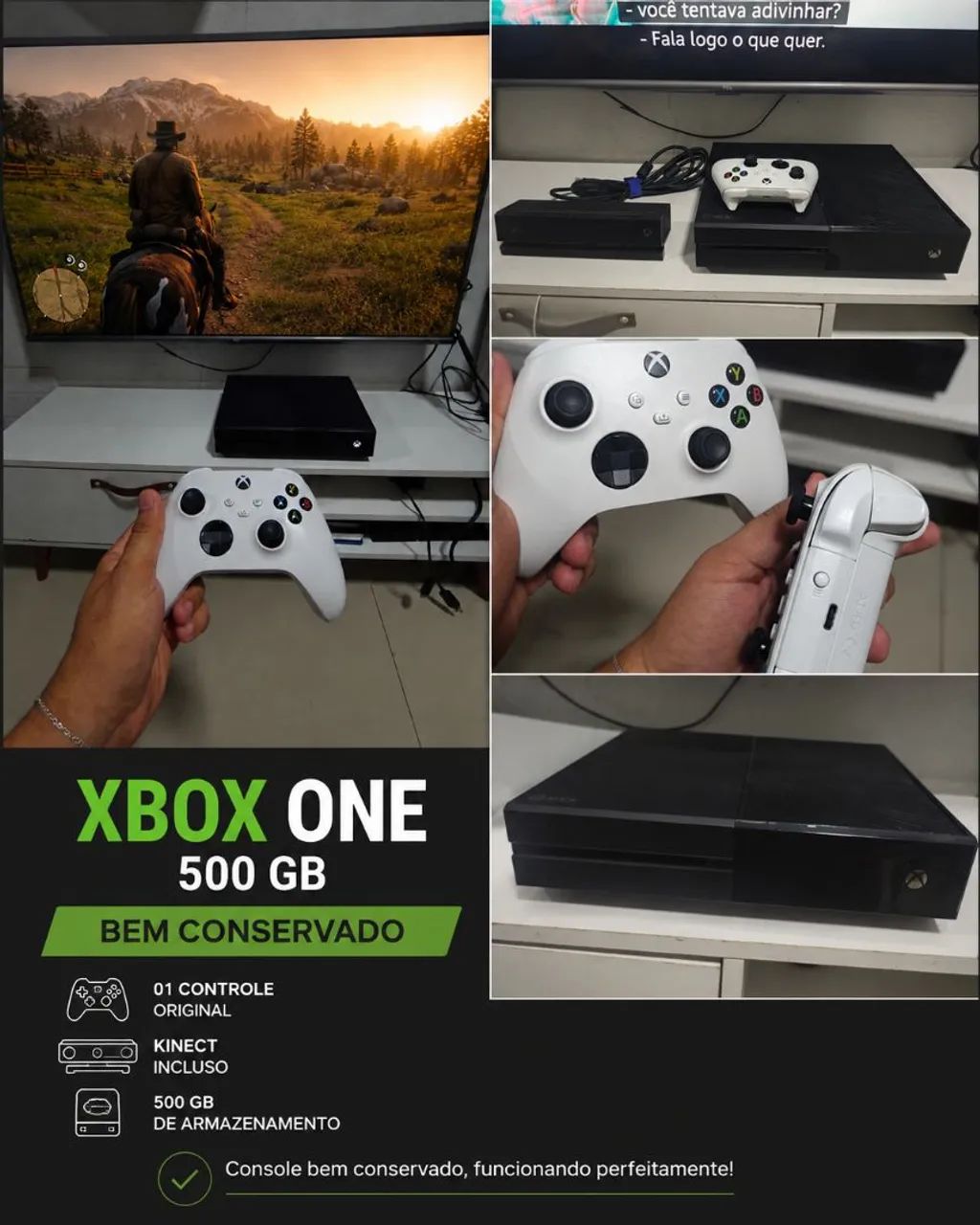 XBOX ONE FAT 500GB COM KINECT - Foto 5