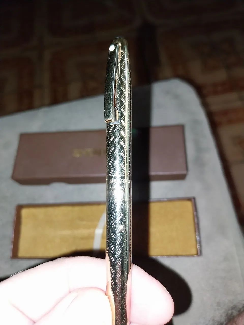 Caneta Sheaffer folheada ouro. - Foto 3