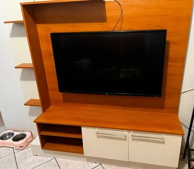 Estante Home para Tv de até 55 Polegadas com Nichos 2 Portas 