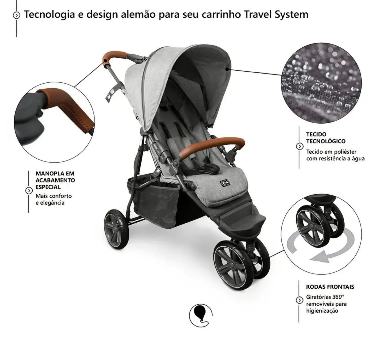 Carrinho de bebê da marca alemã ABC Design - Foto 5
