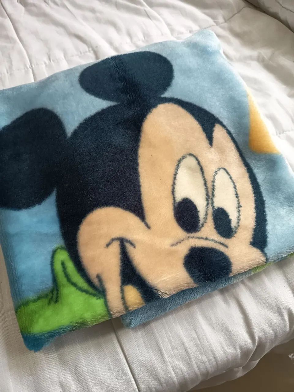 Cobertor bebê Mickey azul 