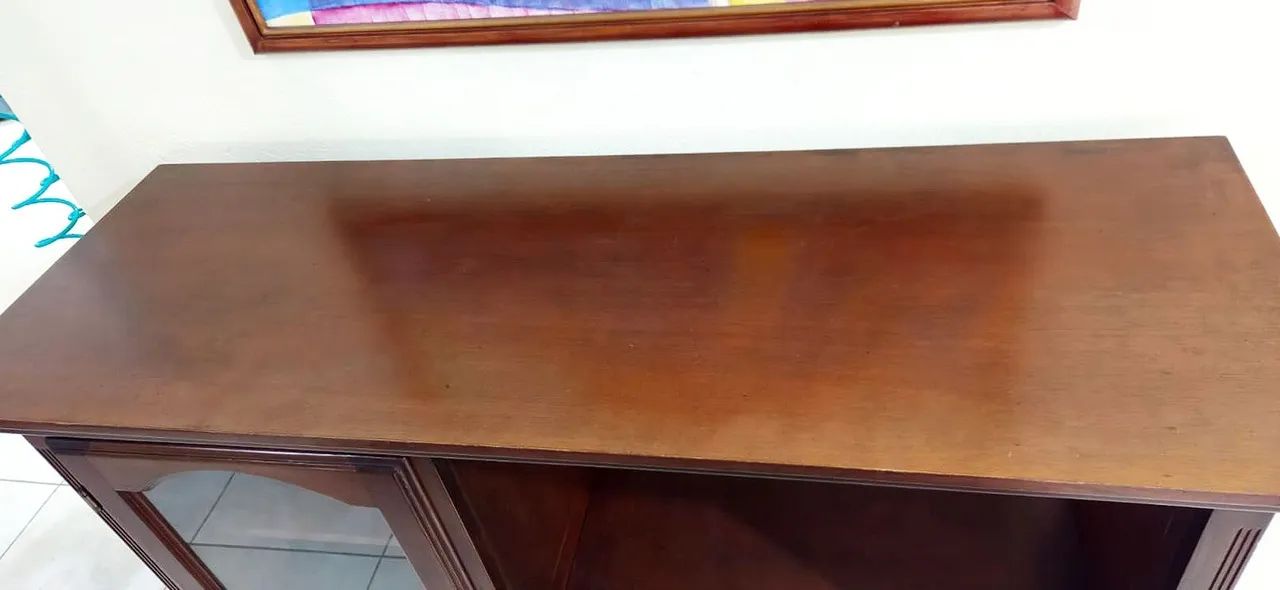 Rack de Mogno Maciço com Cristaleira - Foto 3