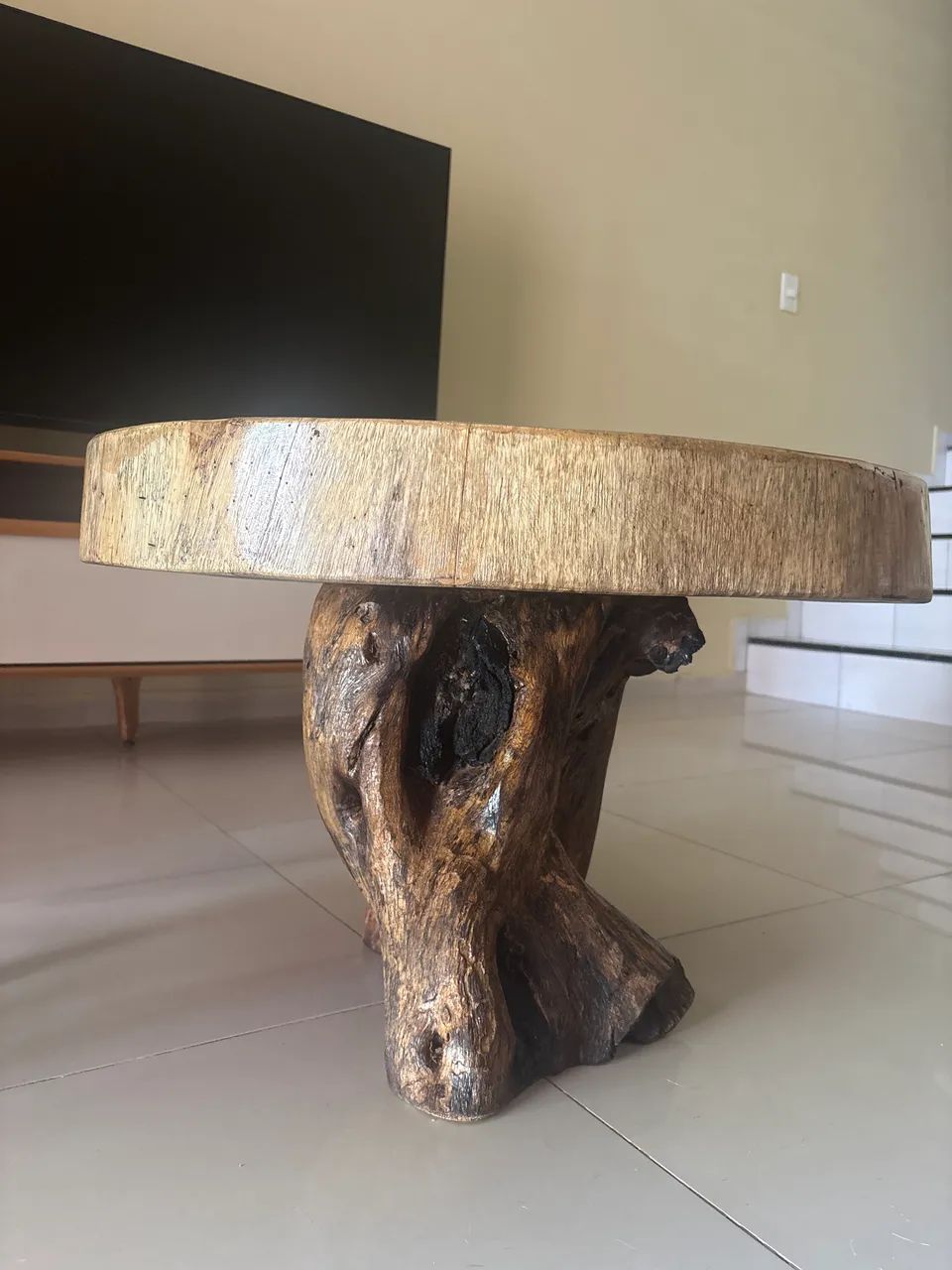 Mesa de Centro Madeira Maciça Artesanal - Foto 2