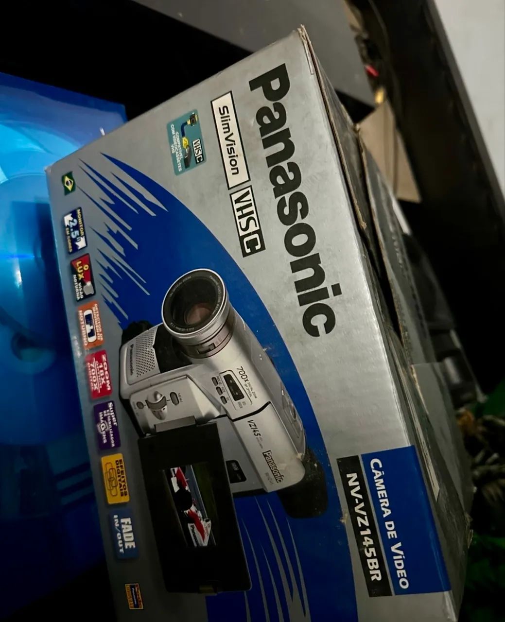 Caixa filmadora panasonic vhs-c
