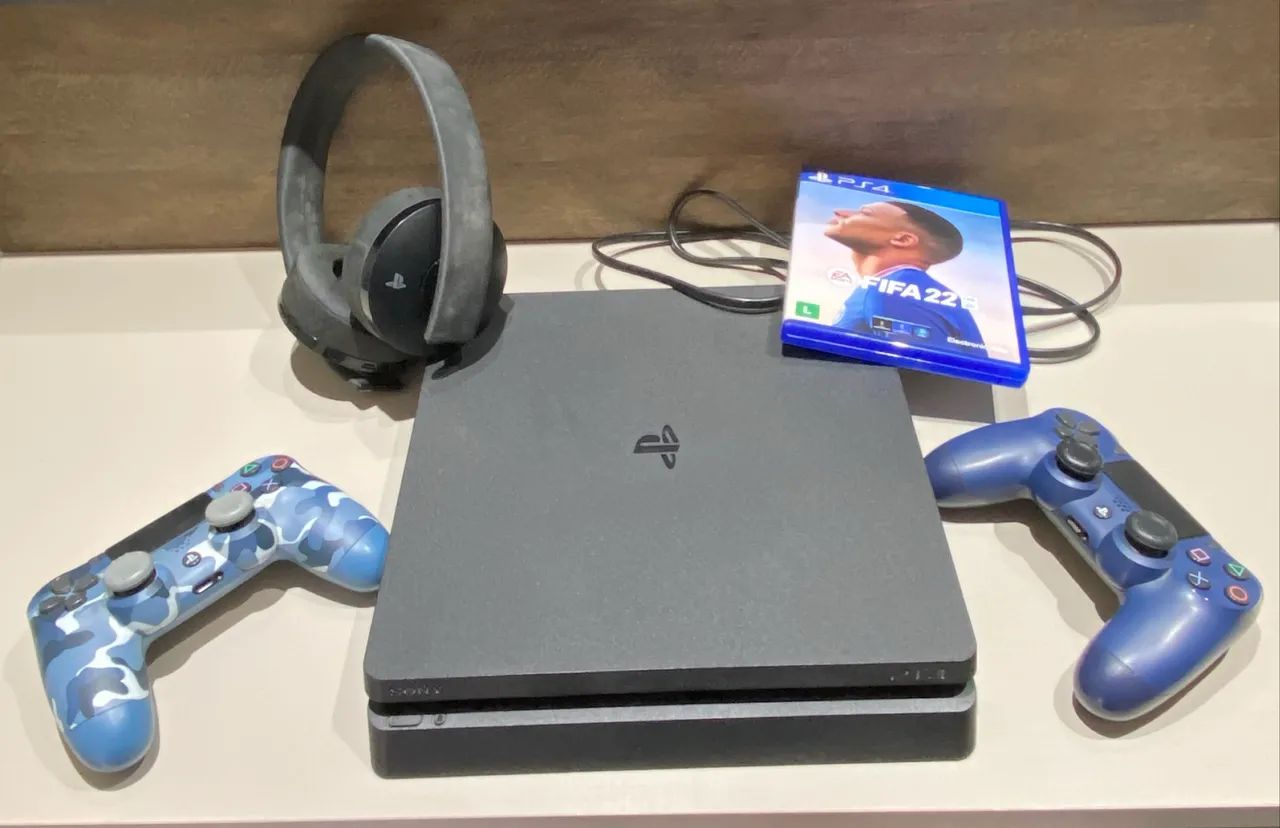 PS4 SLIM 1TB COMPLETO ACEITO IPHONE - Foto 2