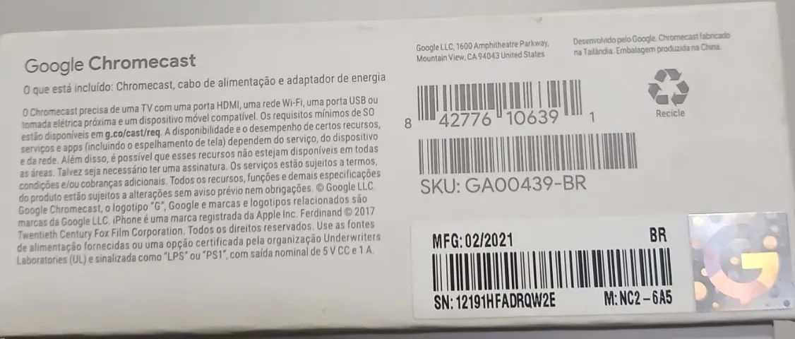Google Chromecast 3ª geração - Foto 5