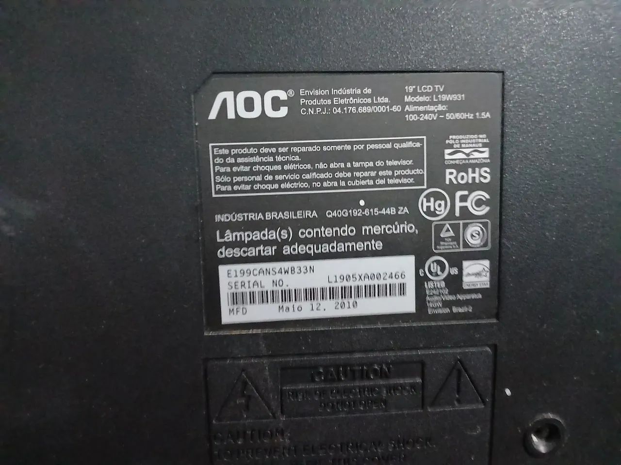 Tv 19 polegadas 