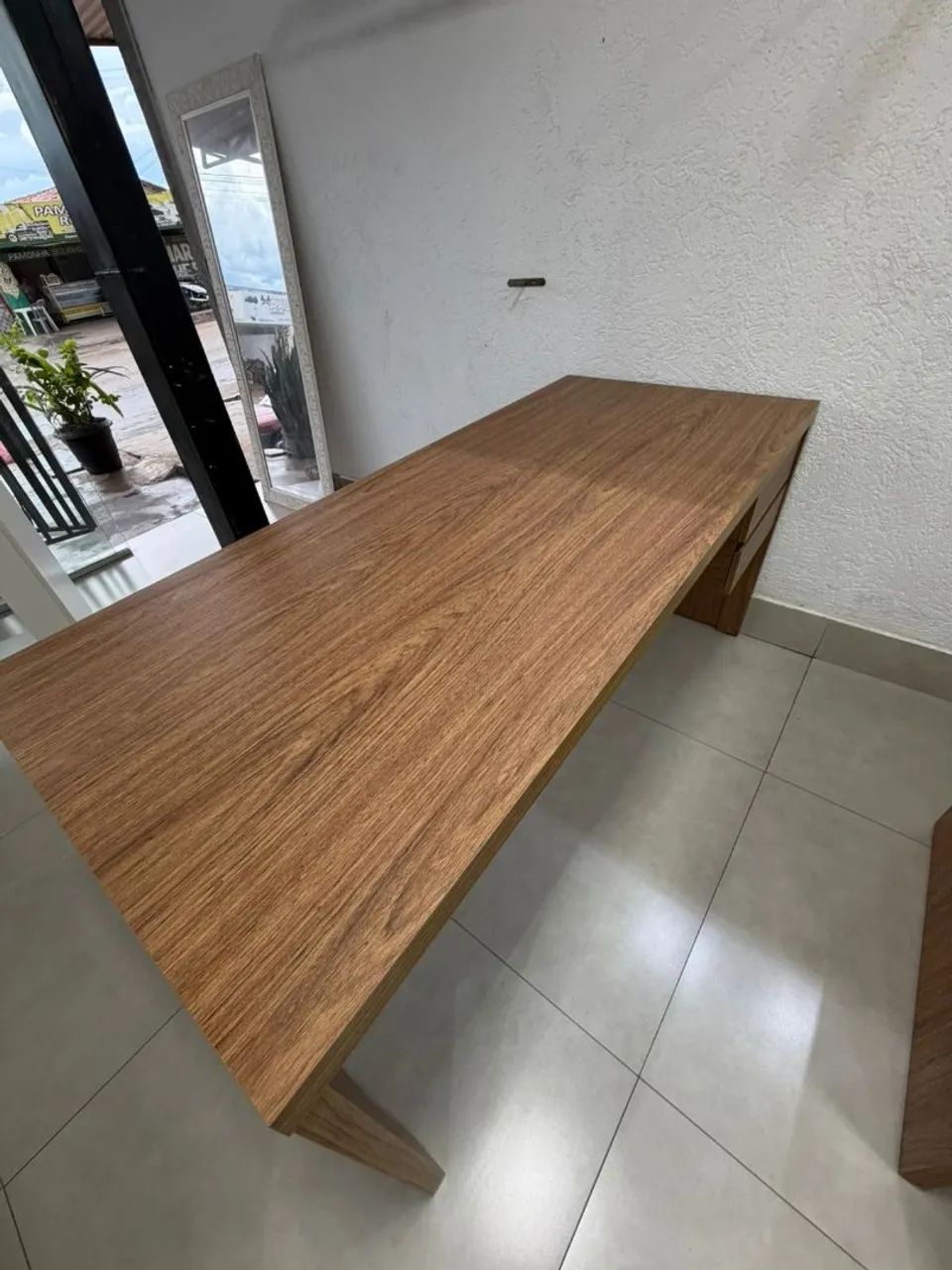 Mesa escritório 100%MDF 160x70x77 NOVA! - Foto 2