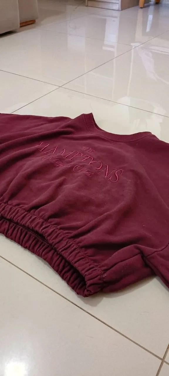 Moletom feminino grená  - Foto 3