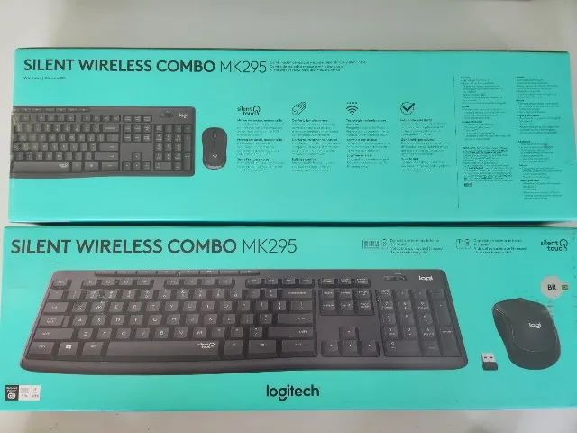 KIT Mouse+teclado Logitech Mk295 Silent S/fio Preto  - Foto 5