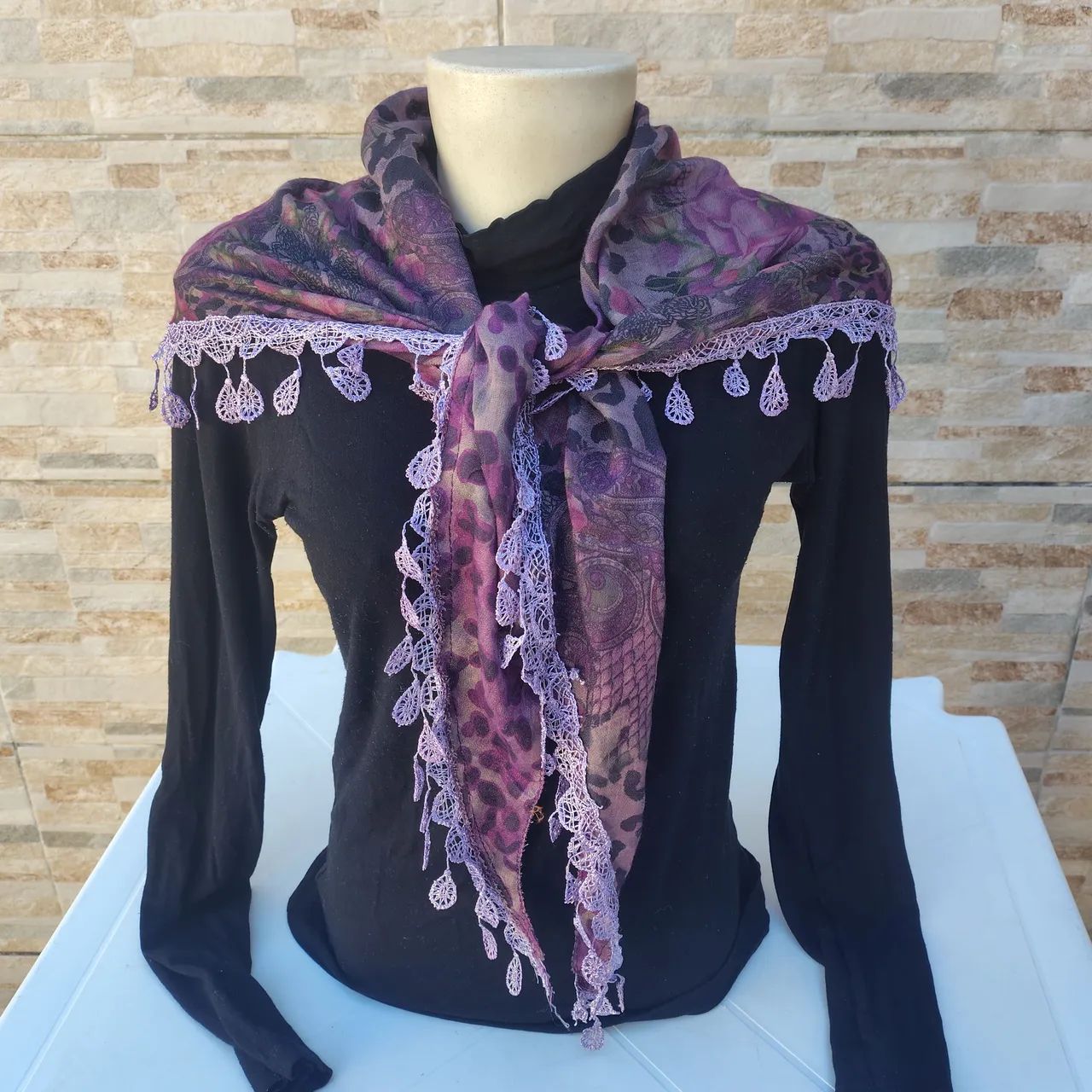 ? Xale de Renda Feminino - Para Todos os Estilos e Ocasiões ? R$ 35 cada" - Foto 5