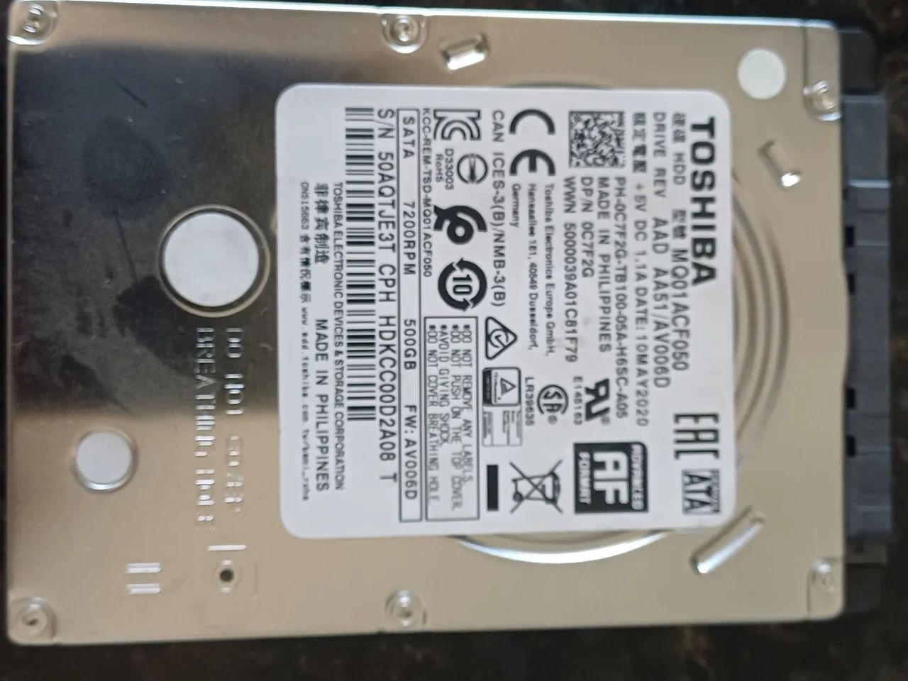 Hd notebook 500gb