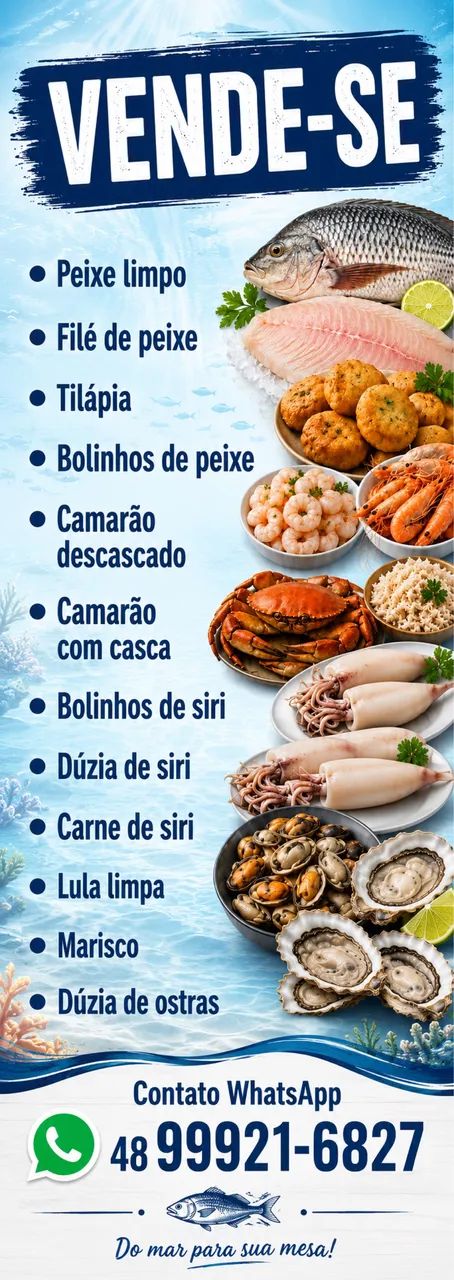 Vendendo frutos do mar 
