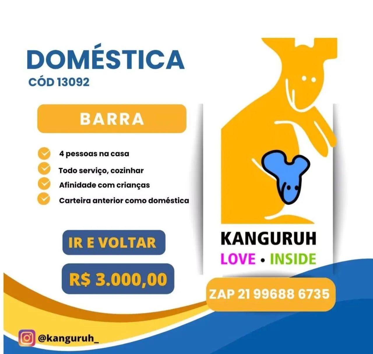 Doméstica ir e voltar, a partir de R$ 3.000,00 - Foto 2