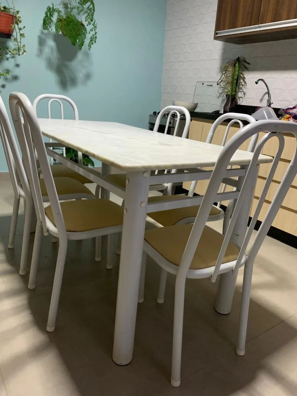 Mesa de Jantar em Mármore Branco - Foto 3