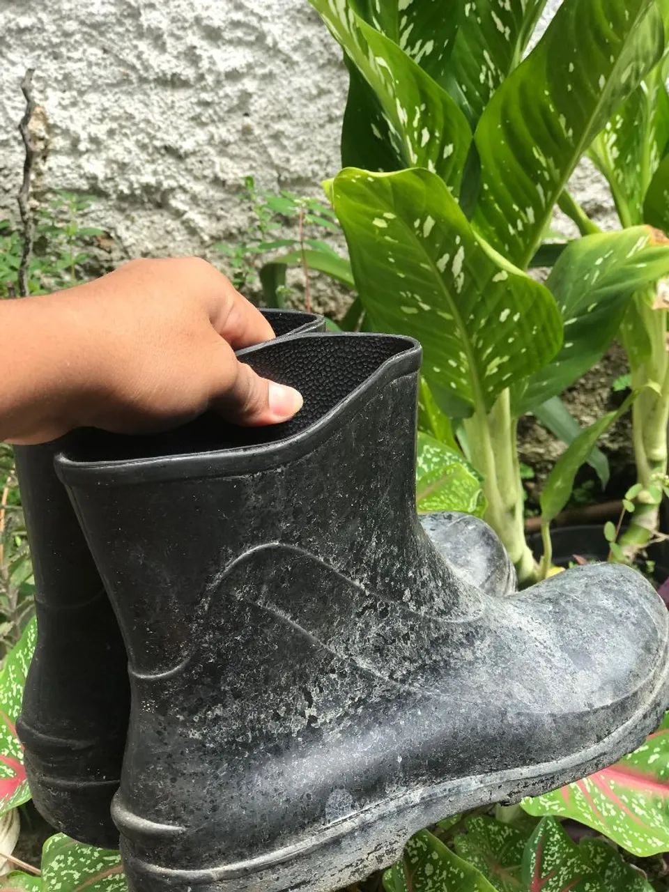Bota preta para trabalho 