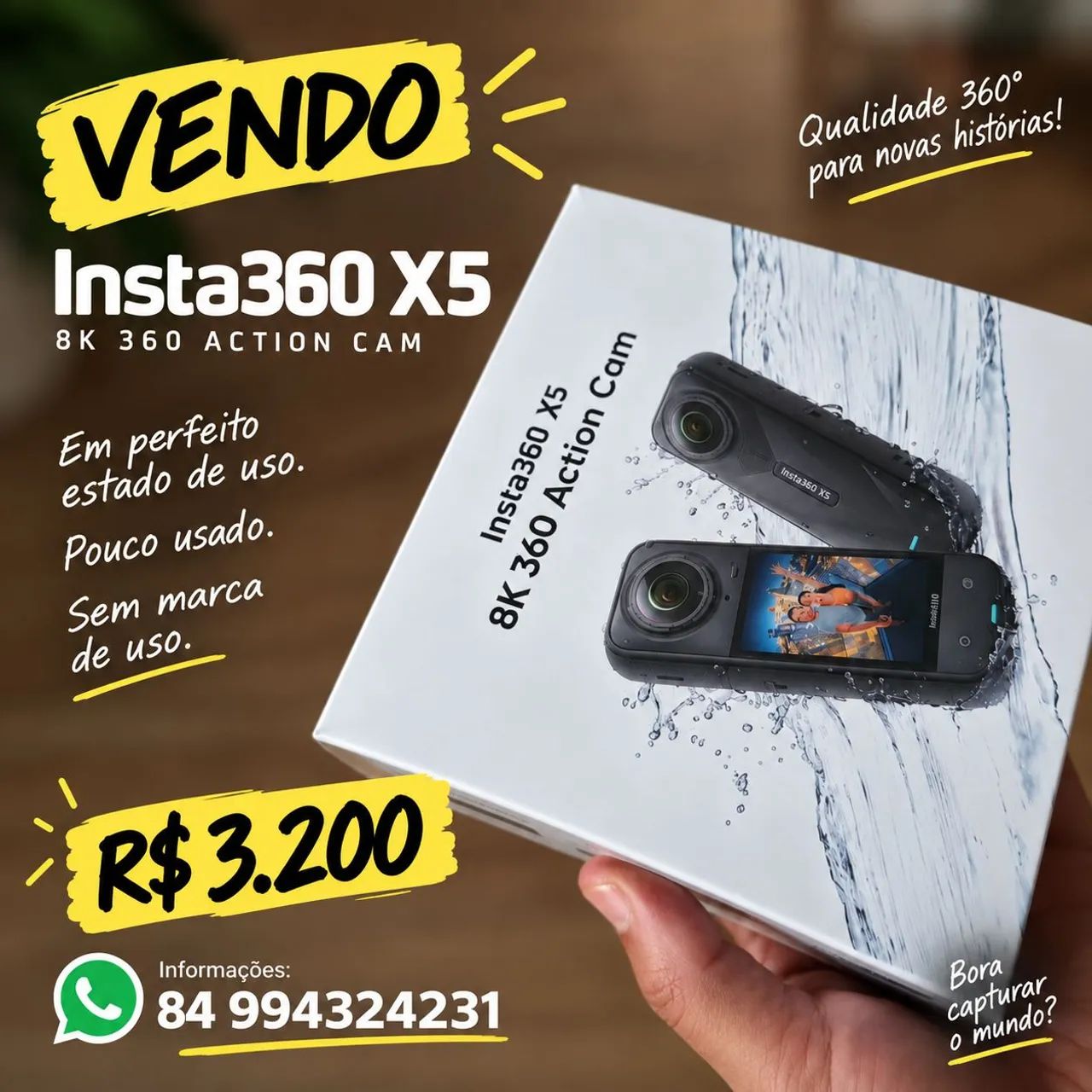 Câmera Inst 360 X5
