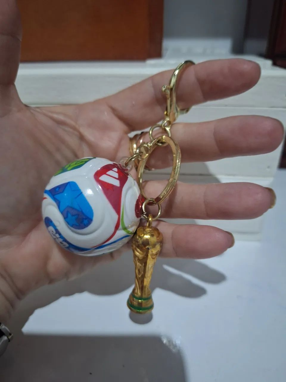 Chaveiro com a bola da copa