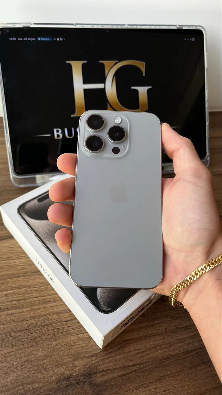 iPhone 15 Pro 256gb com NF Impecável Garantia - Foto 3
