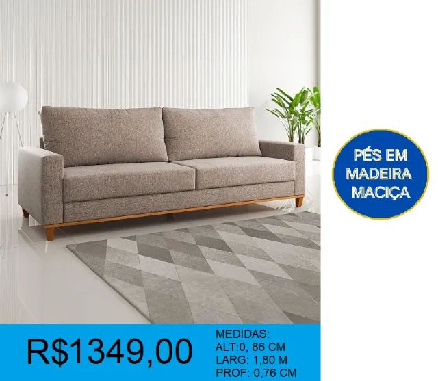 Sofá living de 1.80 compre hoje e receba em até 72h  - Foto 2