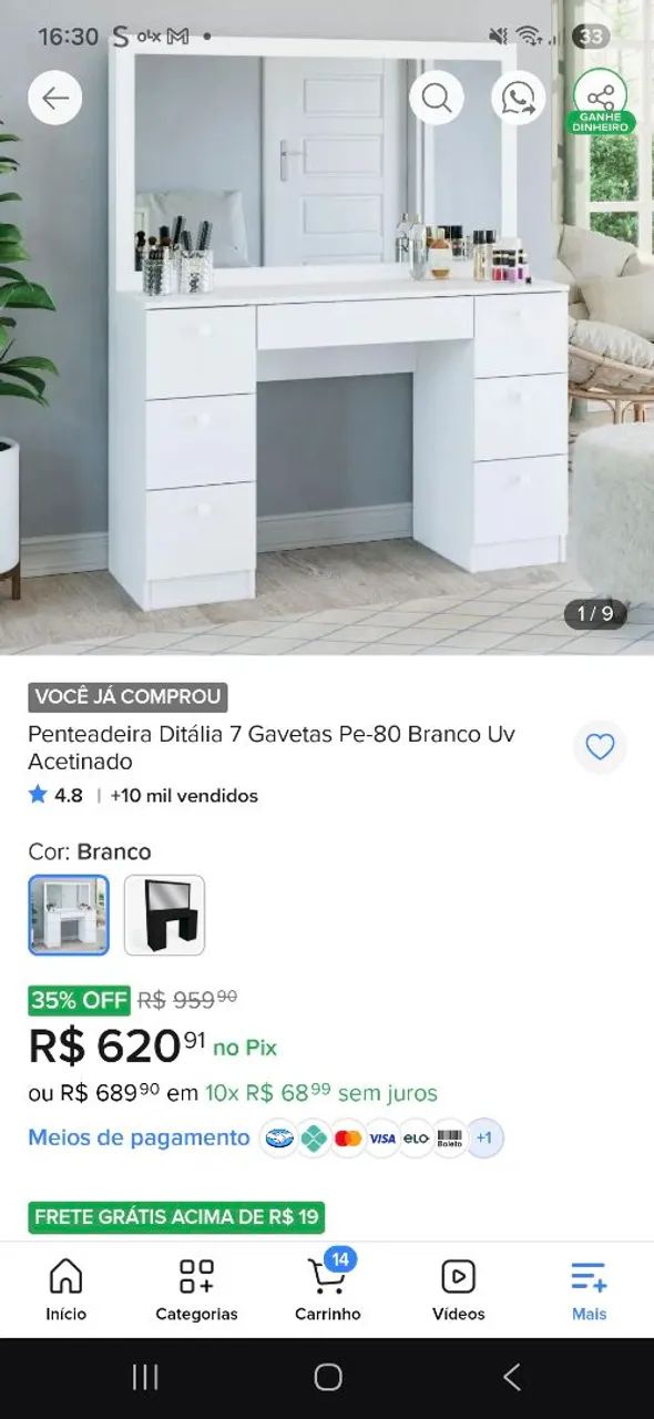 Penteadeira semi nova