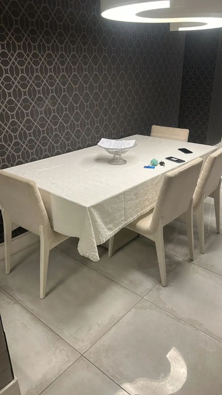 Mesa de jantar Retangular 6 cadeiras Vidro - Foto 5